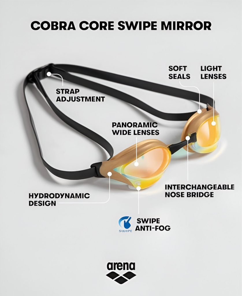 Lentes de Natación Cobra Core Swipe Mirror PL ARENA